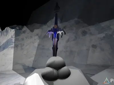 The god sword Low-poly 3D model