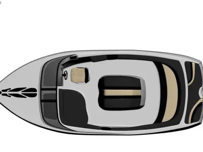 small canoe 3D model  3D model