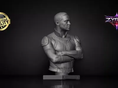 A-Train Bust STL The Boys 3D Print Sculpture Collector Model 3D print model