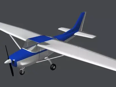 Prop Plane 2 Low-poly 3D model
