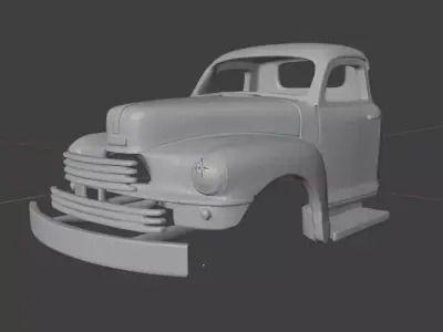 1947 Nash Haul Thrift truck cab 3D print model