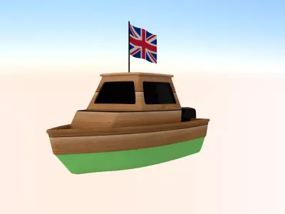 United Kingdom Fishing Boat 3D model