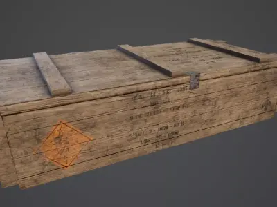 Sealed Ammunition Box Low-poly 3D model