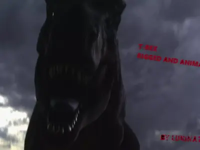 T-Rex Rigged And Animated Low-poly 3D model
