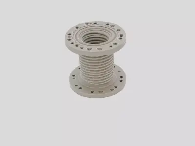 Industrial Factory Pipe Expansion Joint for 3D print 3D model