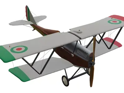 Ansaldo SVA 5 Low-poly 3D model purchase