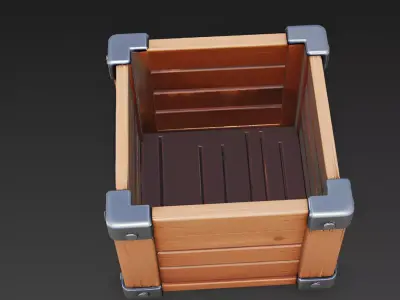 Stylized Wooden Storage Crate 3D Model 3D Model Low-poly 3D model
