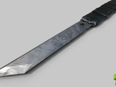 Prison Knife Low-poly 3D model