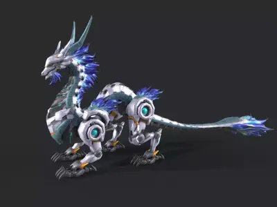 Mecha Tyrannosaurus Low-poly 3D model