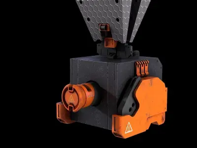 Device satelite generator hard surface pomp  Low-poly 3D model