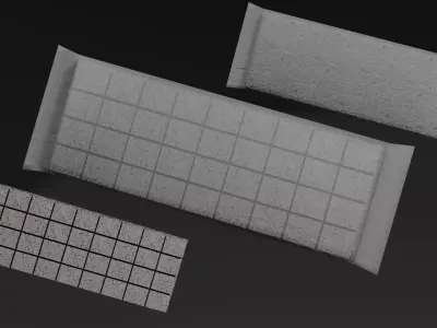 Low Poly Fire Starter Bricks - Game Ready Campfire Fuel Pack Low-poly 3D model