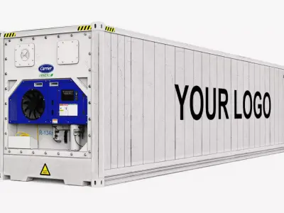 40ft GENERIC Container Reefer CARRIER- PSD edit 3D model