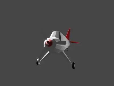 Airplane with propellers Free 3D model