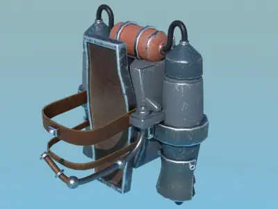Jetpack v2 Low-poly 3D model