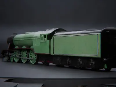 Steam lokomotive - Flying Scotsman  3D model