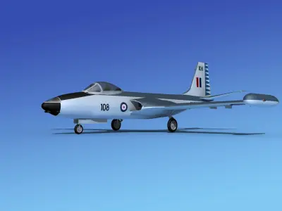 McDonnell F2H4 Banshee V14 3D model