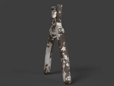 Old Rusty Pliers Tool Low-poly 3D model