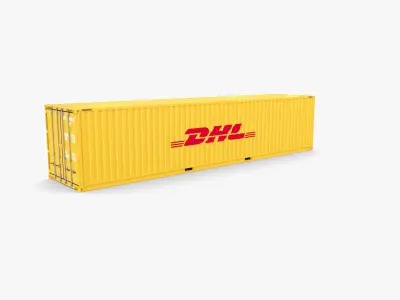 40ft Shipping Container DHL 3D model
