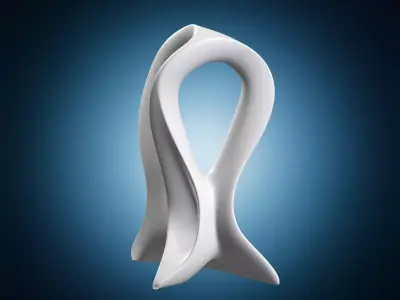 Abstract Looped Headphone Stand 3D print model