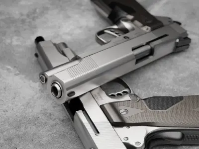 Best Realistic Pistol Gun 3D model