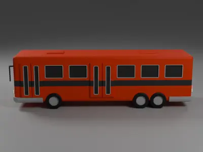 Low Poly Bus Free low-poly 3D model