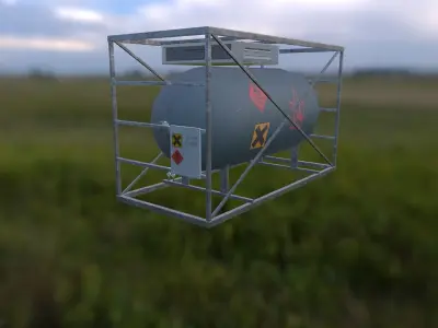 Tank Container Low-poly 3D model purchase