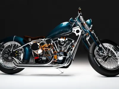 HD bobber motorcyle 3D model 3D model