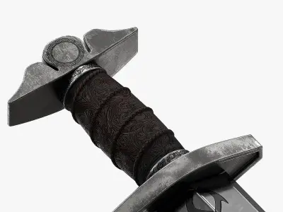 Realistic Weapon Satha Low-poly 3D model