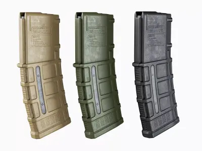 AR 15 Magazine Magpul PMAG 30 rounds Low-poly 3D model