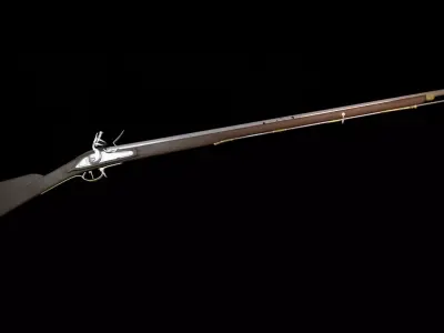 Brown Bess Musket Low-poly 3D model