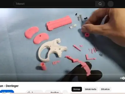 Educational Assembling Toy Gun - Deringer Props only 3D print model