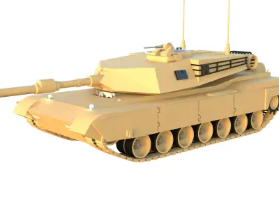 M1A2 Abrams Best Detailed Tank 3D model