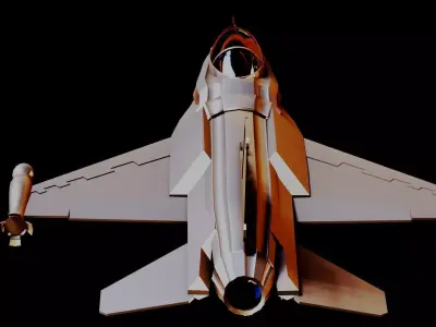 Fighter Jet F16 Low-poly 3D model