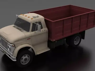 N-Series N-600 Grain Truck 1966 Low-poly 3D model