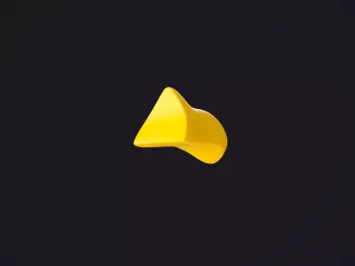 Yellow Dodo Beak 3D model