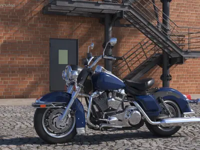 Classic Cruiser Motorcycle 3D model