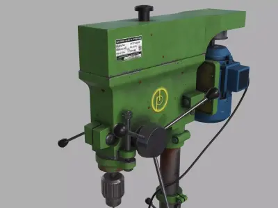 Drilling Machine  Low-poly 3D model