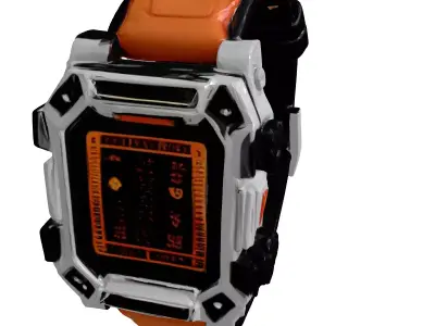Futuristic Rugged Smartwatch Model 3D model