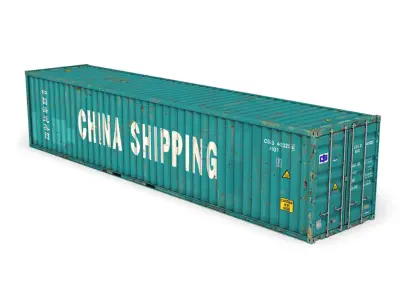 40ft Shipping Container - China Shipping 3D model