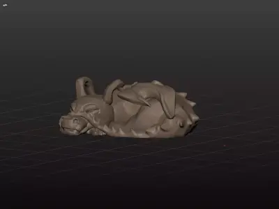 Stylized Sleeping Dragon Free 3D model