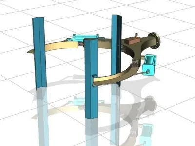 Universal Robot Gripper for Second Stage Tire Free 3D model