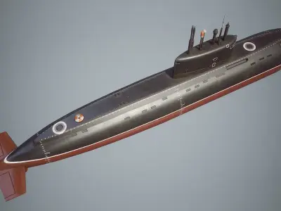 Project 636 Varshavyanka Low-poly 3D model