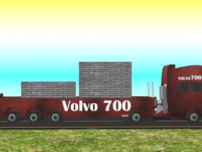Indian Truck Model 5 Low-poly 3D model