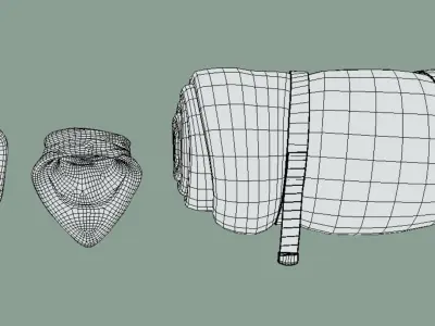 Military RollMat and Bandanas Free 3D model