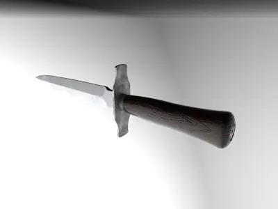 French WWI Model 1916 Trench Dagger Low-poly 3D model