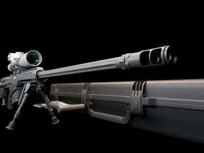 Sniper Rifle 3D model 24