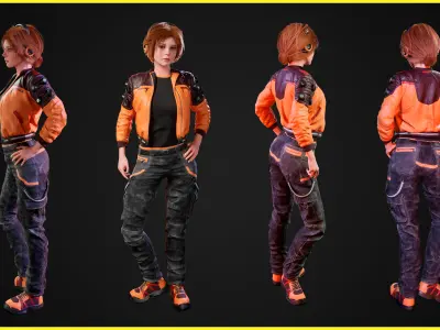 Modular Sci-fi Characters 04 Low-poly 3D model