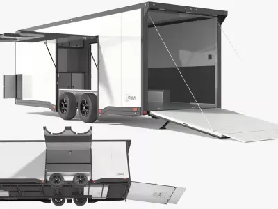 ATC Enclosed Car Hauler Trailer Simplified 3D model