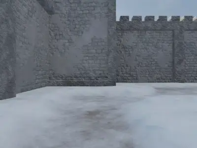 Winter Castle Town 3D model purchase