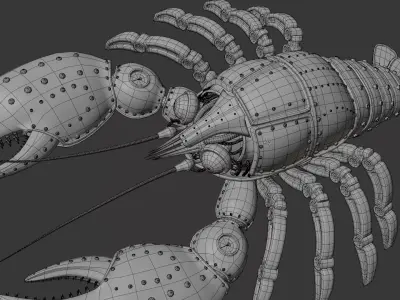 Steampunk Robot Lobster 3D model
